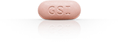 粉色Complera HIV-1治疗药丸，含有“；GSI&quot；印记